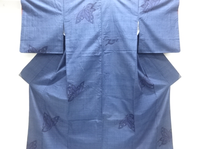 JAPANESE KIMONO / TSUMUGI / WOVEN BUTTERFLY